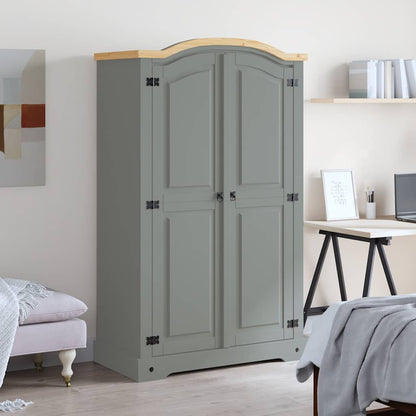 Wardrobe Mexican Pine Corona Range 2 Doors Grey
