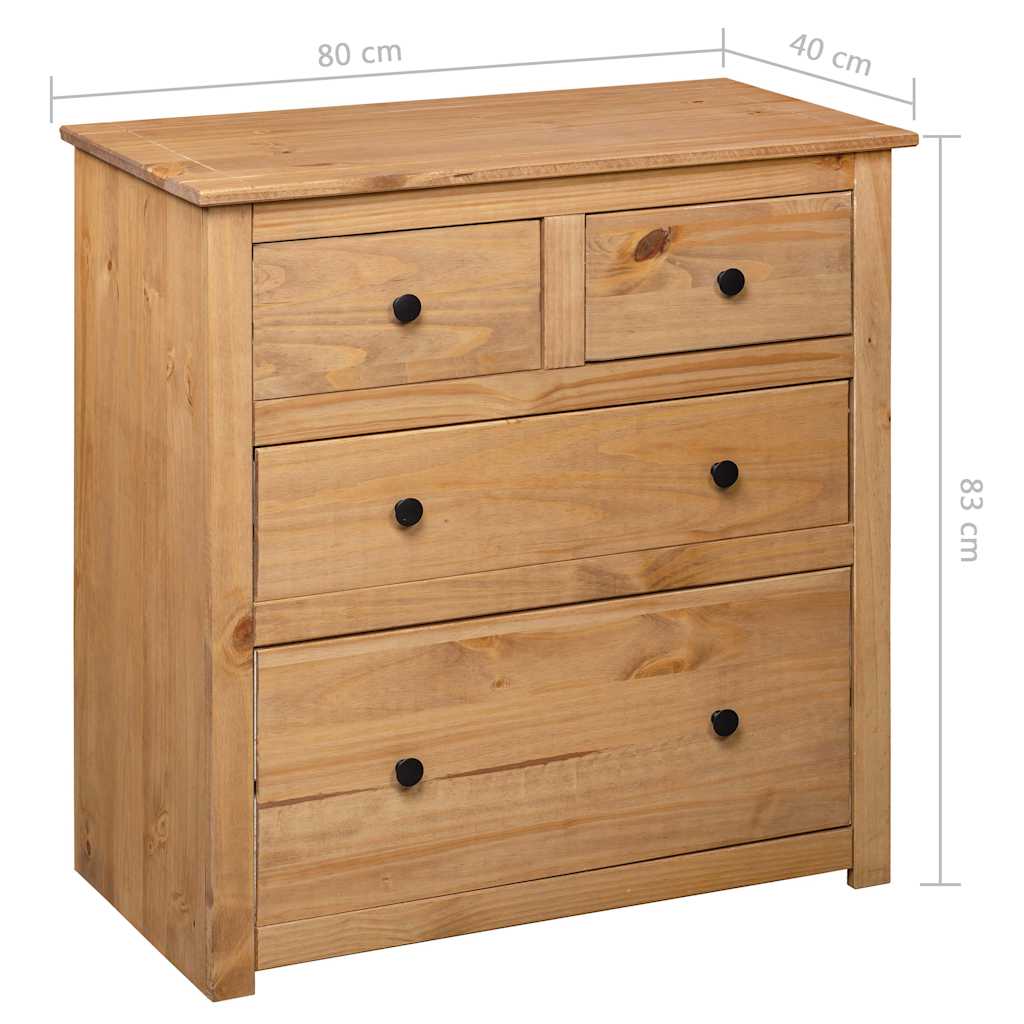 282655 vidaXL Sideboard 80x40x83 cm Pinewood Panama Range