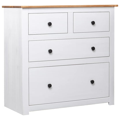 Sideboard | White and natural wood | Solid pine wood | Medium | Storage