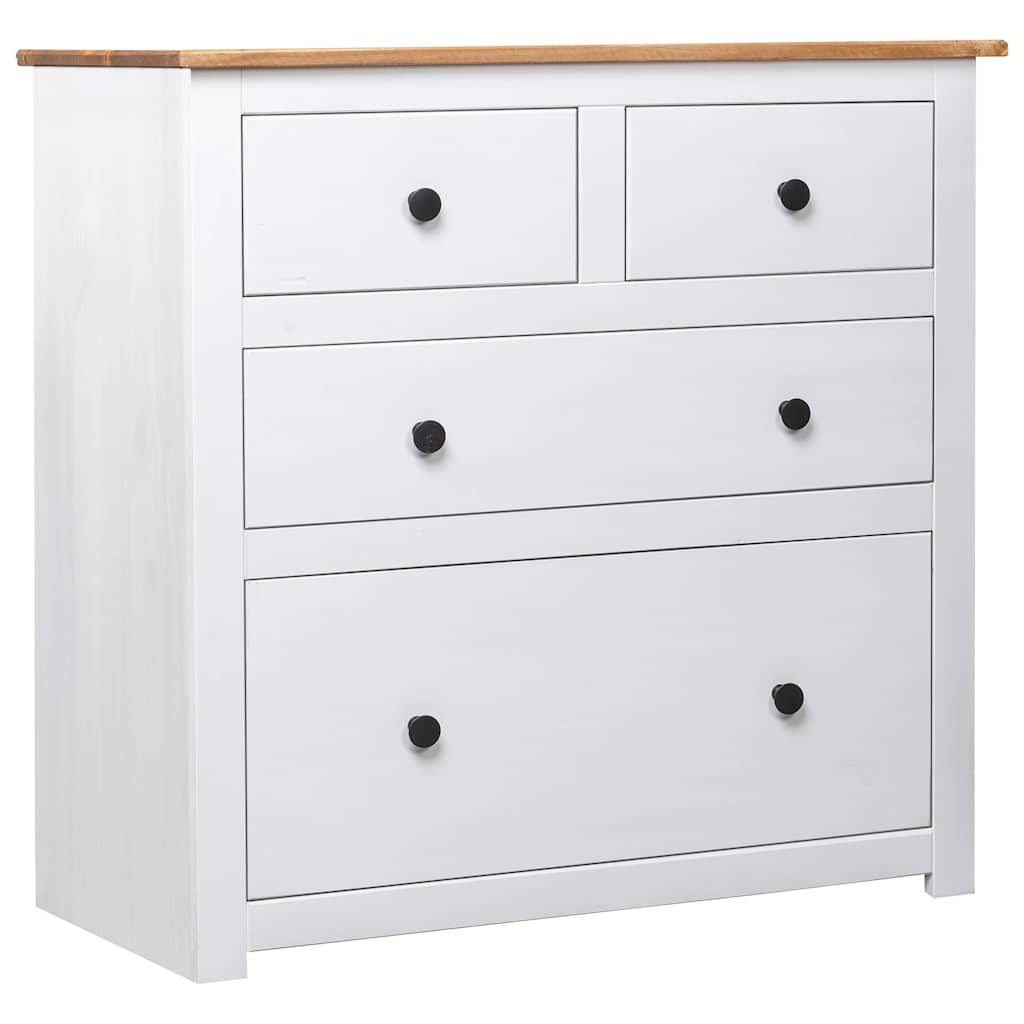 282657 vidaXL Sideboard White 80x40x83 cm Pinewood Panama Range