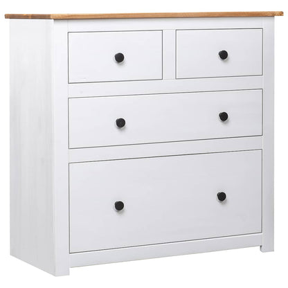 282657 vidaXL Sideboard White 80x40x83 cm Pinewood Panama Range