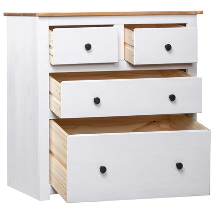 Sideboard | White and natural wood | Solid pine wood | Medium | Storage