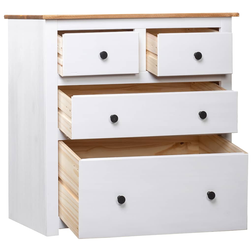 282657 vidaXL Sideboard White 80x40x83 cm Pinewood Panama Range