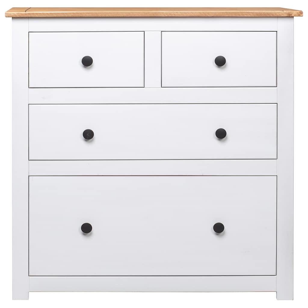 Sideboard | White and natural wood | Solid pine wood | Medium | Storage