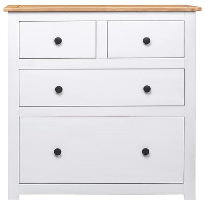 Sideboard | White and natural wood | Solid pine wood | Medium | Storage