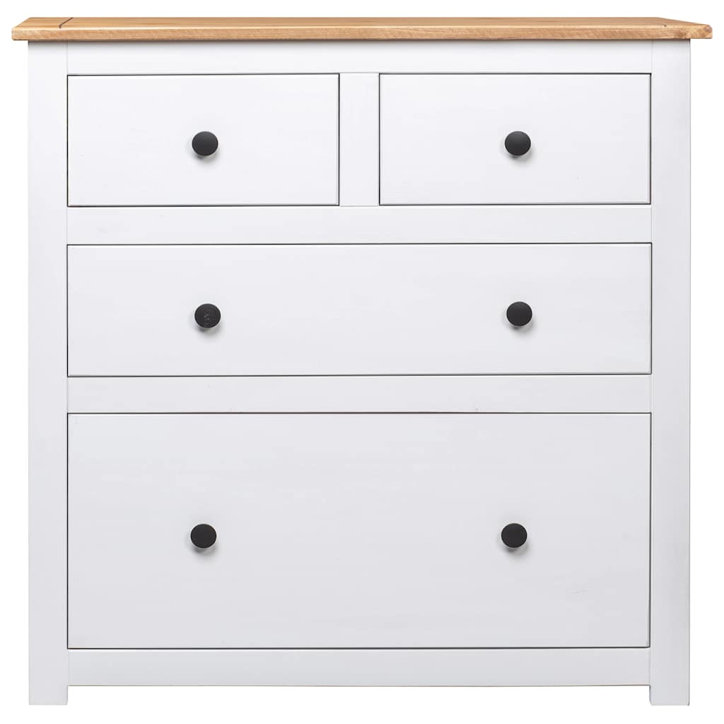 282657 vidaXL Sideboard White 80x40x83 cm Pinewood Panama Range
