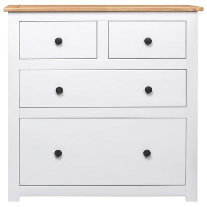 282657 vidaXL Sideboard White 80x40x83 cm Pinewood Panama Range
