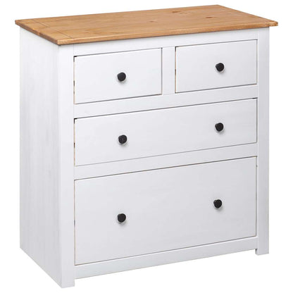 282657 vidaXL Sideboard White 80x40x83 cm Pinewood Panama Range