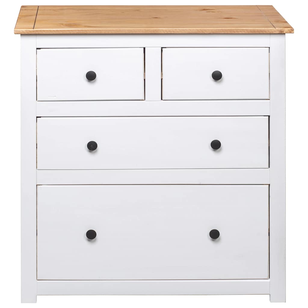 282657 vidaXL Sideboard White 80x40x83 cm Pinewood Panama Range