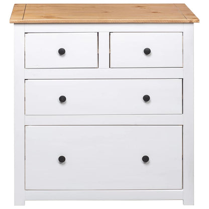 282657 vidaXL Sideboard White 80x40x83 cm Pinewood Panama Range