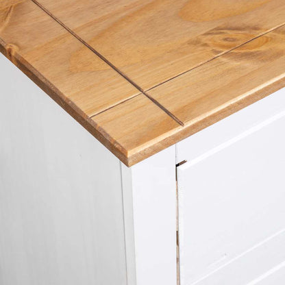 282657 vidaXL Sideboard White 80x40x83 cm Pinewood Panama Range