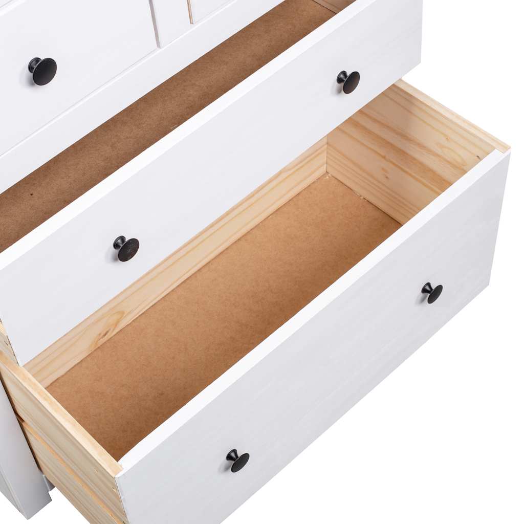 282657 vidaXL Sideboard White 80x40x83 cm Pinewood Panama Range