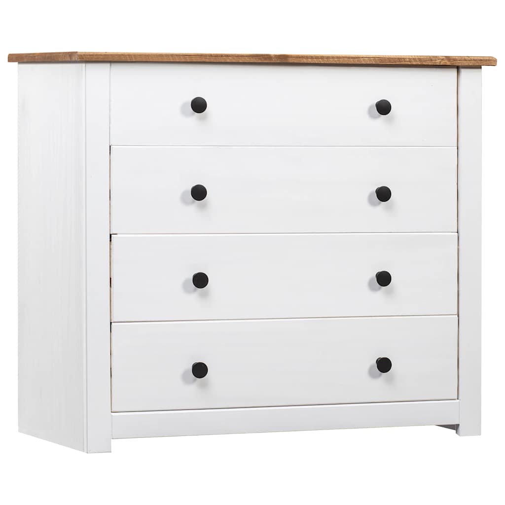282660 vidaXL Side Cabinet White 80x40x73 cm Pine Panama Range