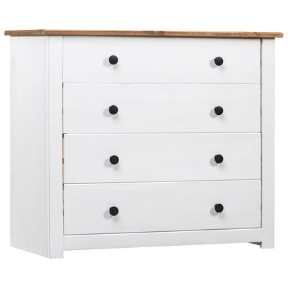 282660 vidaXL Side Cabinet White 80x40x73 cm Pine Panama Range