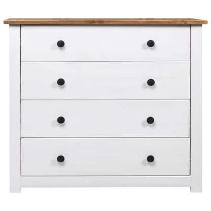 Side Cabinet White 80x40x73 cm Pine Panama Range