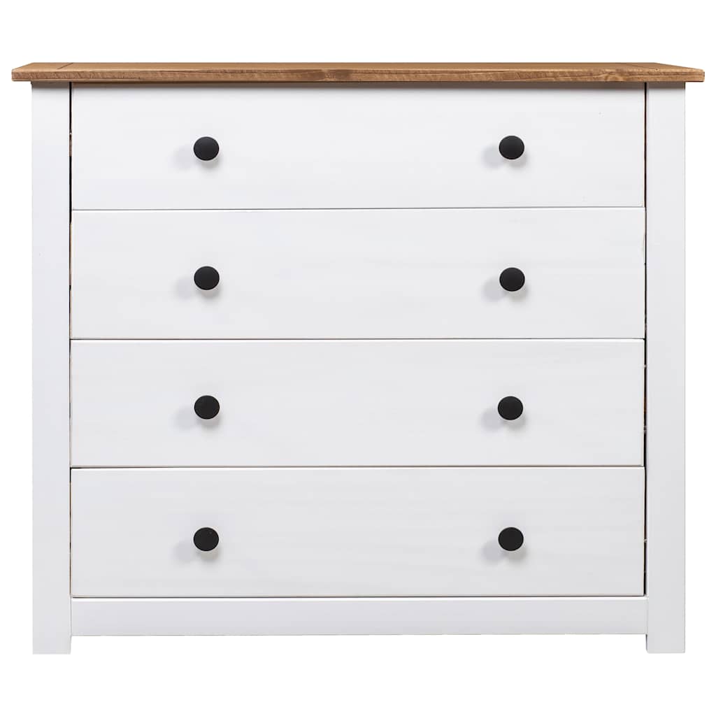 282660 vidaXL Side Cabinet White 80x40x73 cm Pine Panama Range