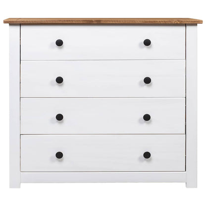 282660 vidaXL Side Cabinet White 80x40x73 cm Pine Panama Range