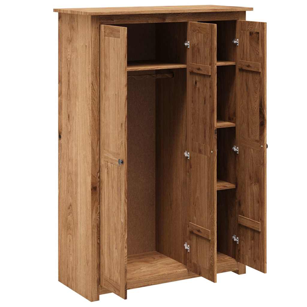 282661 vidaXL 3-Door Wardrobe 118x50x171,5 cm Pine Panama Range