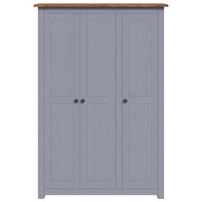 282662 vidaXL 3-Door Wardrobe Grey 118x50x171,5 cm Pine Panama Range