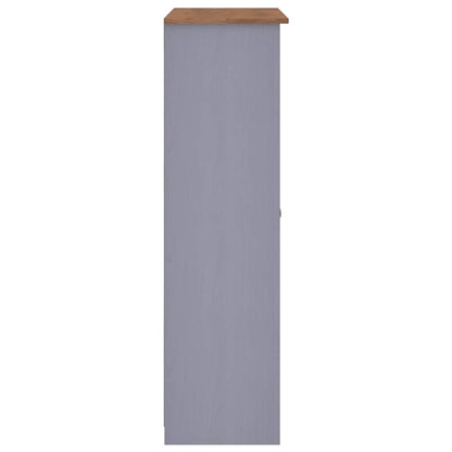 3-Door Wardrobe Grey 118x50x171.5 cm Pine Panama Range
