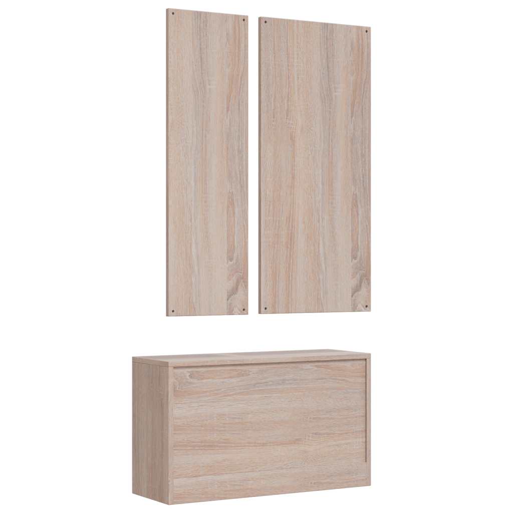 282662 vidaXL 3-Door Wardrobe Grey 118x50x171,5 cm Pine Panama Range