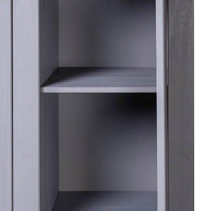 282662 vidaXL 3-Door Wardrobe Grey 118x50x171,5 cm Pine Panama Range