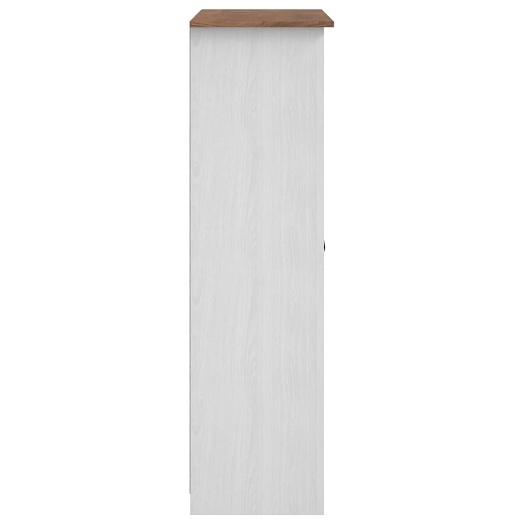 282663 vidaXL 3-Door Wardrobe White 118x50x171,5 cm Pine Panama Range