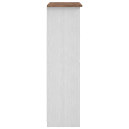 282663 vidaXL 3-Door Wardrobe White 118x50x171,5 cm Pine Panama Range