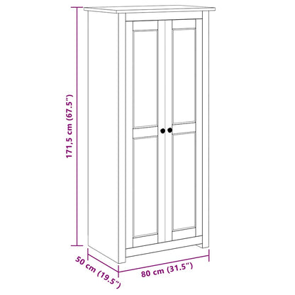Wardrobe 80x50x171.5 cm Solid Pine Panama Range