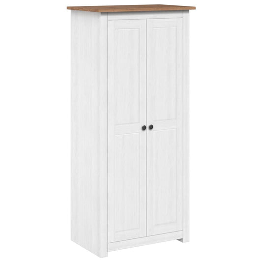 Wardrobe White 80x50x171.5 cm Solid Pine Panama Range