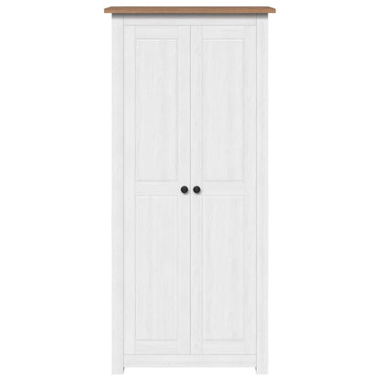 Wardrobe White 80x50x171.5 cm Solid Pine Panama Range