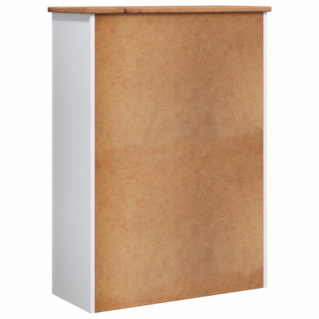 Bookcase White 80x35x110 cm Solid Pine Wood Panama Range