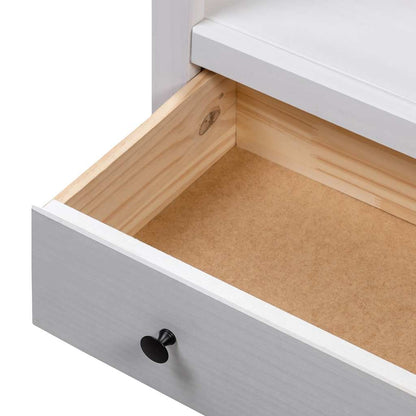 Bookcase White 80x35x110 cm Solid Pine Wood Panama Range