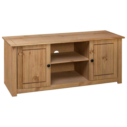 282670 vidaXL TV Cabinet 120x40x50 cm Solid Pine Wood Panama Range