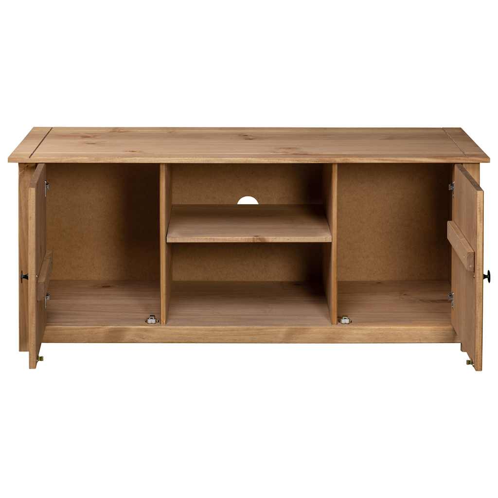 282670 vidaXL TV Cabinet 120x40x50 cm Solid Pine Wood Panama Range
