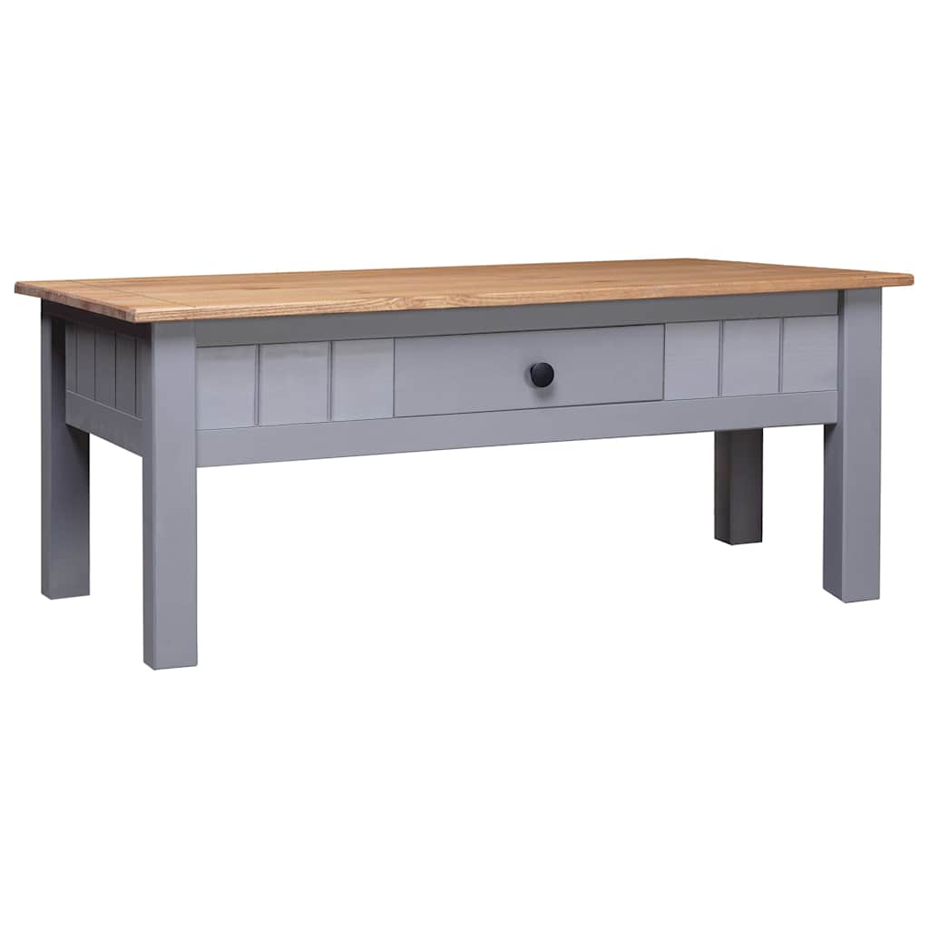 Coffee Table Grey 100x60x43.5 cm Solid Pine Wood Panama Range