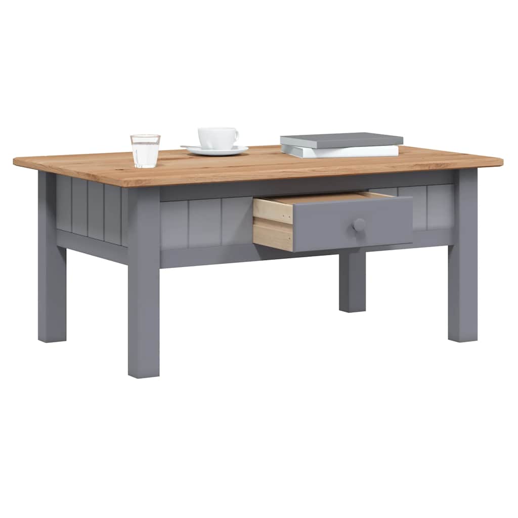 Coffee Table Grey 100x60x43.5 cm Solid Pine Wood Panama Range