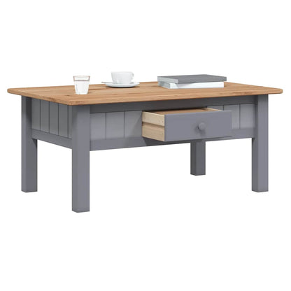 Coffee Table Grey 100x60x43.5 cm Solid Pine Wood Panama Range