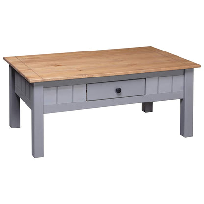 Coffee Table Grey 100x60x43.5 cm Solid Pine Wood Panama Range