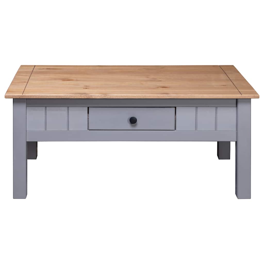 Coffee Table Grey 100x60x43.5 cm Solid Pine Wood Panama Range