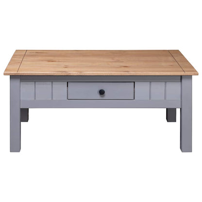 Coffee Table Grey 100x60x43.5 cm Solid Pine Wood Panama Range
