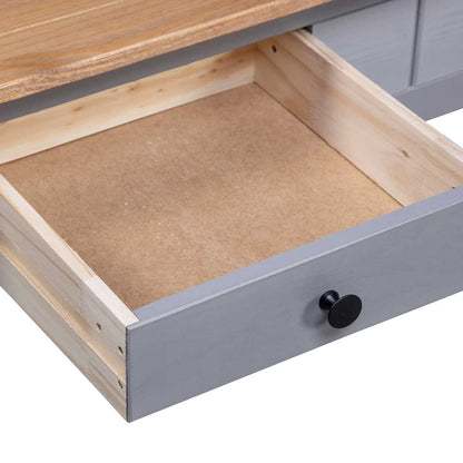 Coffee Table Grey 100x60x43.5 cm Solid Pine Wood Panama Range