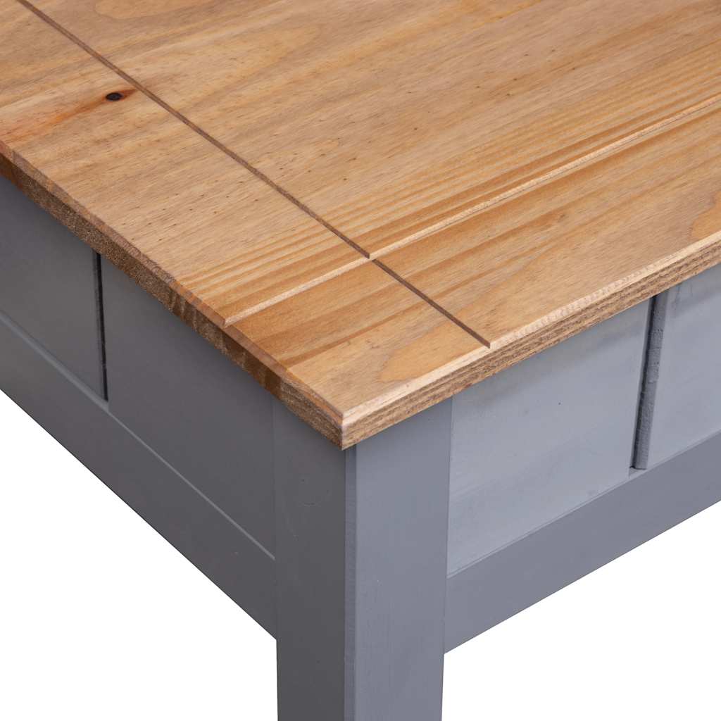 Coffee Table Grey 100x60x43.5 cm Solid Pine Wood Panama Range