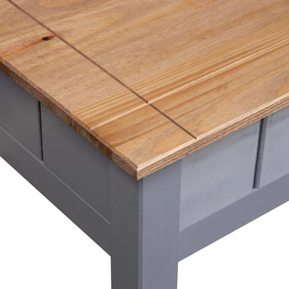 Coffee Table Grey 100x60x43.5 cm Solid Pine Wood Panama Range