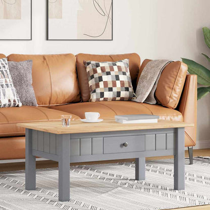 Coffee Table Grey 100x60x43.5 cm Solid Pine Wood Panama Range