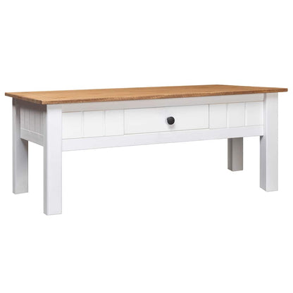 282684 vidaXL Coffee Table White 100x60x43,5 cm Solid Pine Wood Panama Range