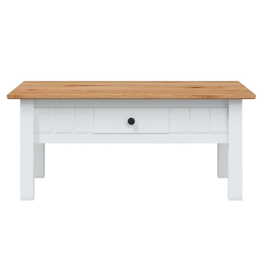 282684 vidaXL Coffee Table White 100x60x43,5 cm Solid Pine Wood Panama Range