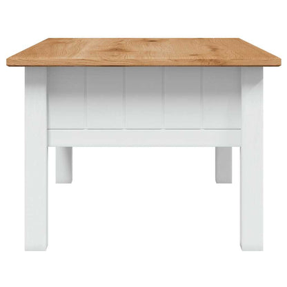 282684 vidaXL Coffee Table White 100x60x43,5 cm Solid Pine Wood Panama Range