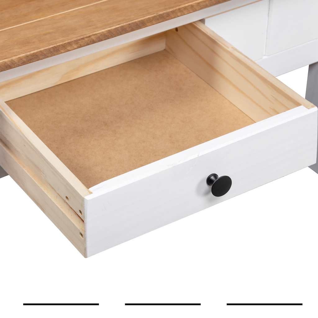282684 vidaXL Coffee Table White 100x60x43,5 cm Solid Pine Wood Panama Range