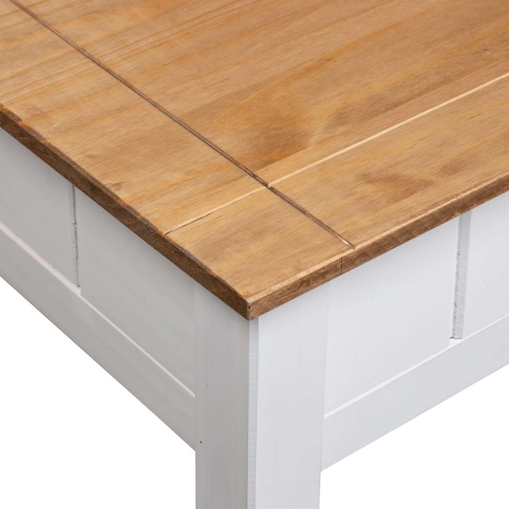 282684 vidaXL Coffee Table White 100x60x43,5 cm Solid Pine Wood Panama Range